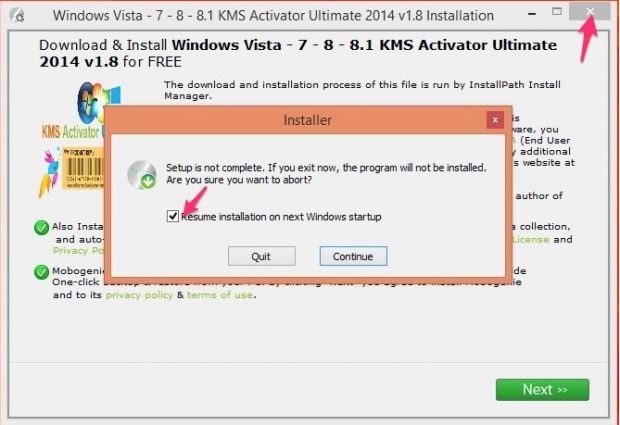 Fake Windows 8.1 activator