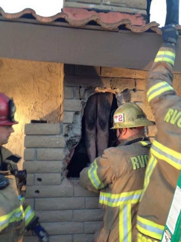 It took firefighters 2 hours to save the woman