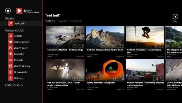The app brings the majority of features you find on YouTube right in the Modern UI of Windows 8.1