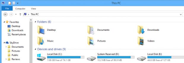 File Explorer has the same old and friendly UI you know, making the task of managing files piece of cake