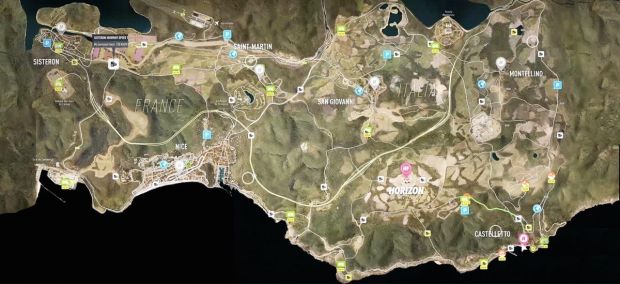 Forza Horizon 2 map