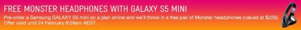 Samsung Galaxy S5 mini offer at Telstra