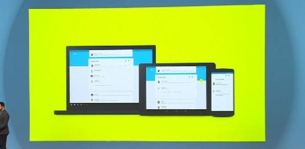 Material design makes it easy to put apps on all Android powered devices