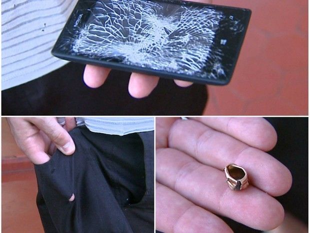 The Brazilian cop was carrying the phone in his back pocket