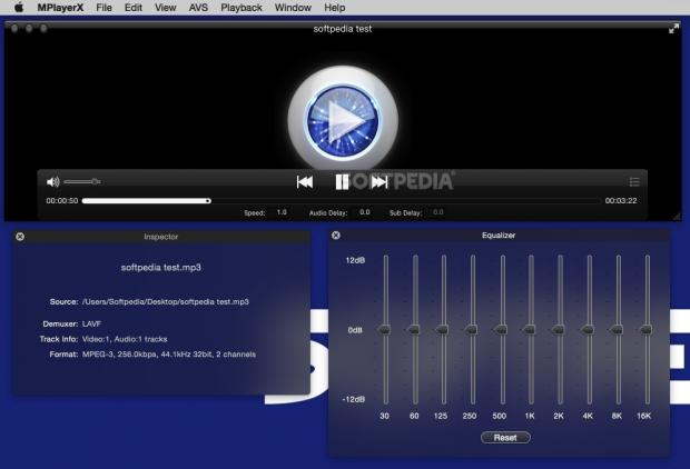 In the MPlayerX Inspector panel you can easily view details about the current media files.