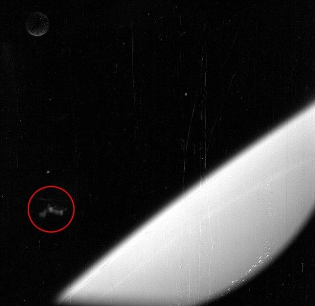 NASA image said to show an alien spacecraft hovering over Earth