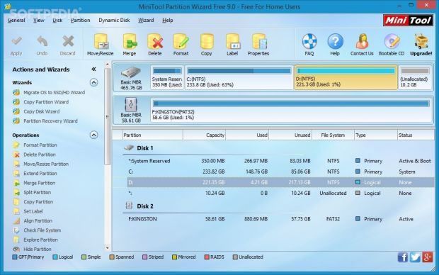 MiniTool Partition Wizard: Restructure your hard disks layout