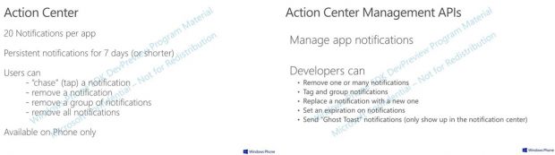 Windows Phone 8.1's Action Center gets detailed