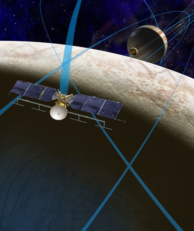 Artist's rendering of the proposed Europa Clipper spacecraft