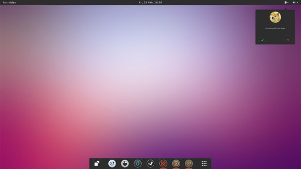 Numix mockup showing the bare desktop