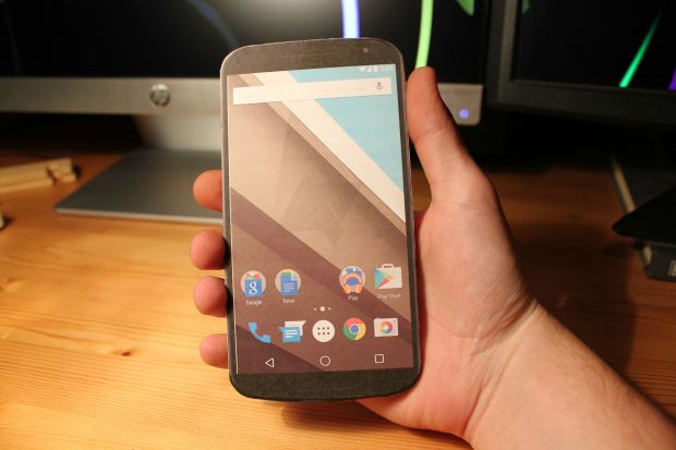 Nexus 6 wood mockup (front side)