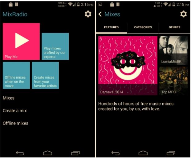 Nokia MixRadio ported to other Android devices