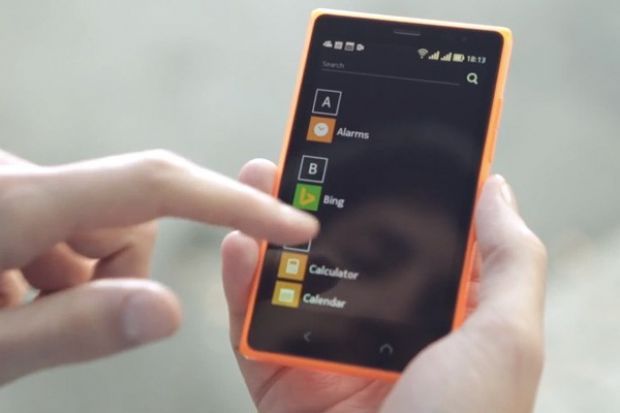 Nokia X2 comes with an app list