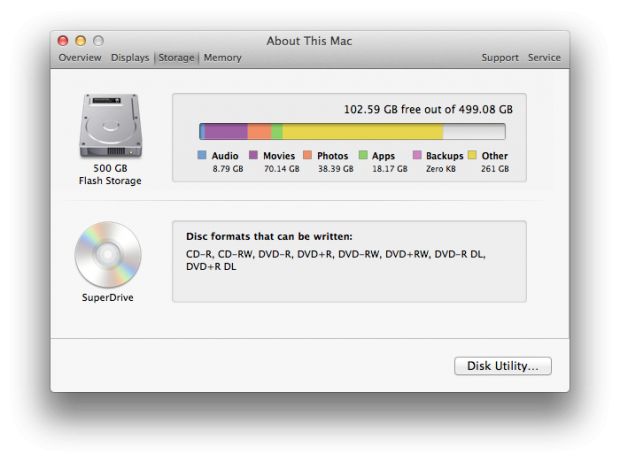 OS X "About this Mac" screenshot
