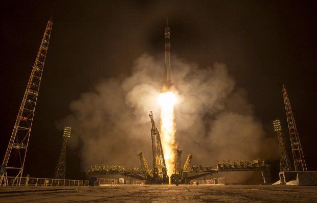 The spacecraft carrying the astronauts launched from Kazakhstan