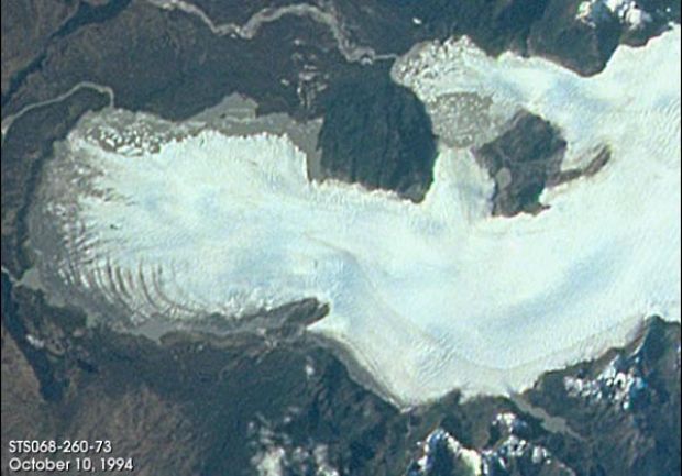 Back in 1994, the San Quintín glacier was much larger than it currently is