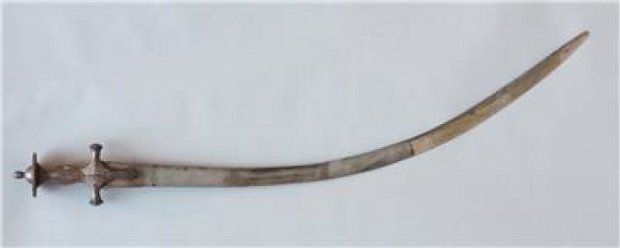 A photo of the sword studied by researchers in Italy and in the UK