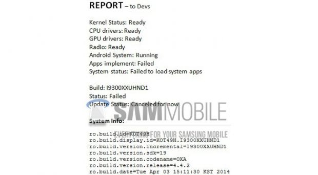 Samsung developer report