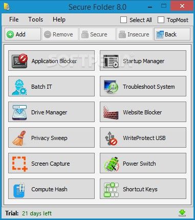 Bonus security tools offered by Secure Folder
