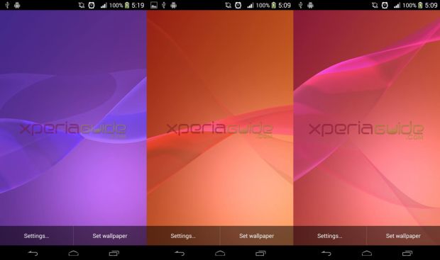 Sony Xperia Z2 live wallpapers
