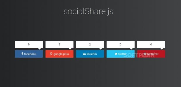 socialShare.js also provides share counters