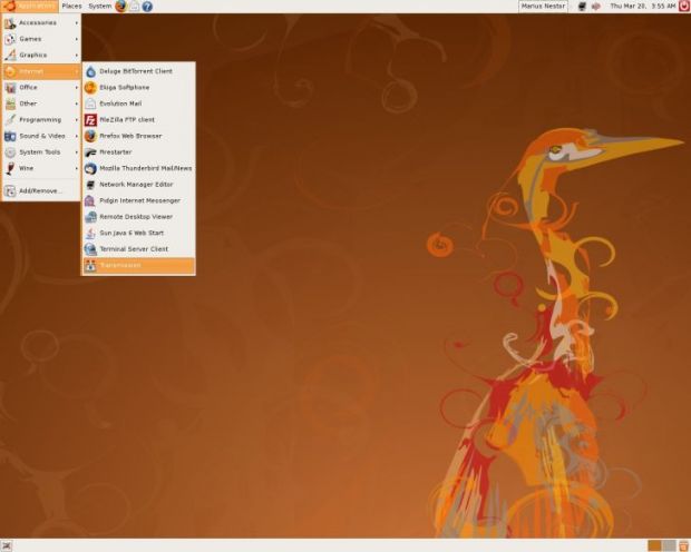 Ubuntu 8.04 default desktop