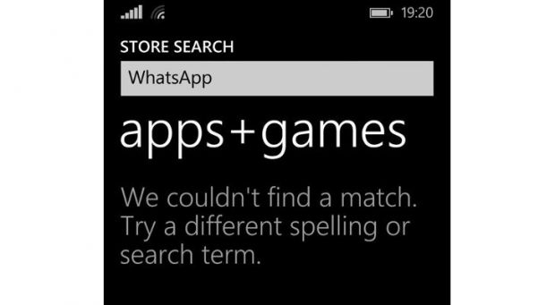 WhatsApp for Windows Phone is unavailable for download