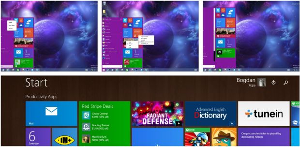 Windows 8.1 Start screen vs. the Windows 10 Start menu