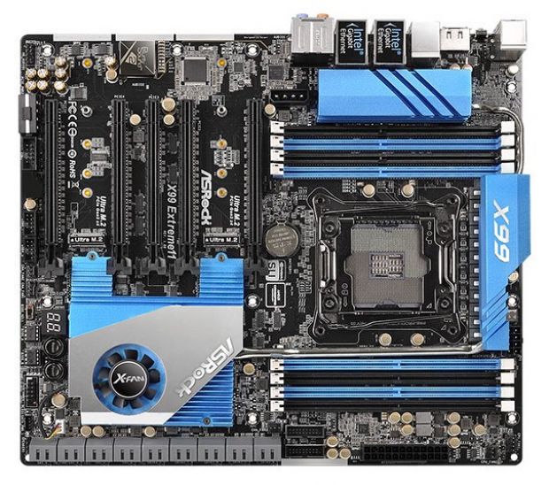 ASRock X99 Extreme11, top view