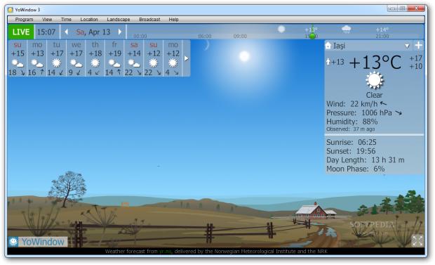 YoWindow can display weather condition in Windows screensaver