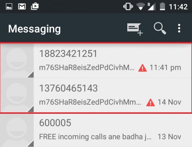 Trojan sending SMS messages to preset phone numbers