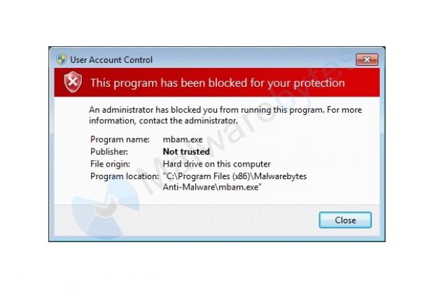 Vonteera blocking an antivirus installation