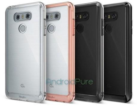 LG G6 in silver and black in cases