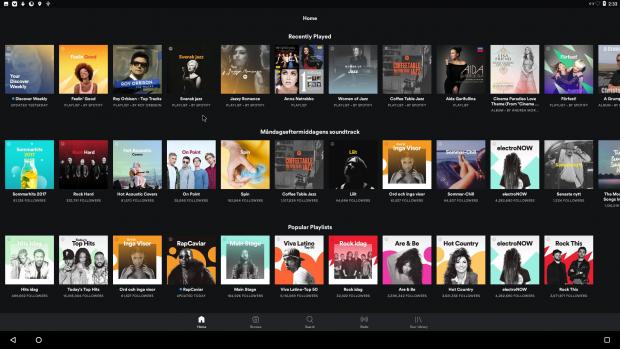 AndEX Nougat 7.1.2 – Spotify running
