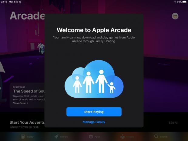 Apple Arcade supports family sharing