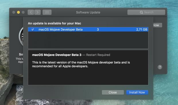 macOS Mojave 10.14 beta 3