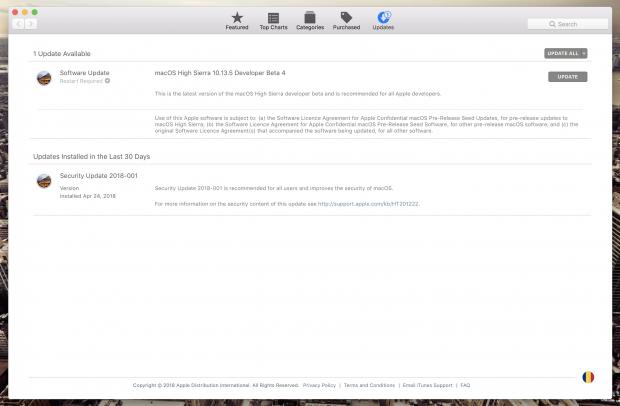 macOS High Sierra 10.13.5 beta 4
