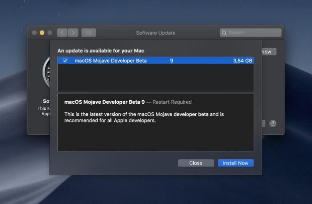 macOS Mojave 10.14 beta 9