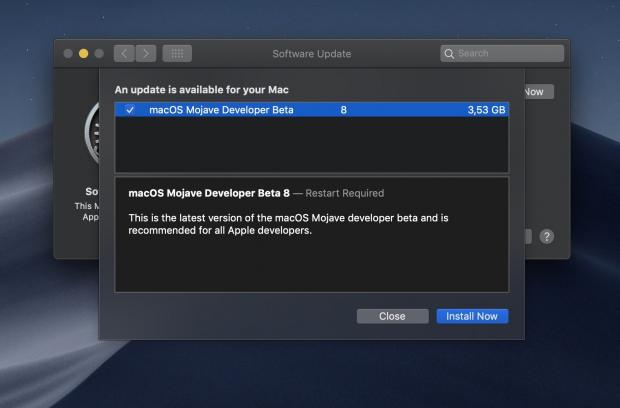macOS Mojave 10.14 beta 8