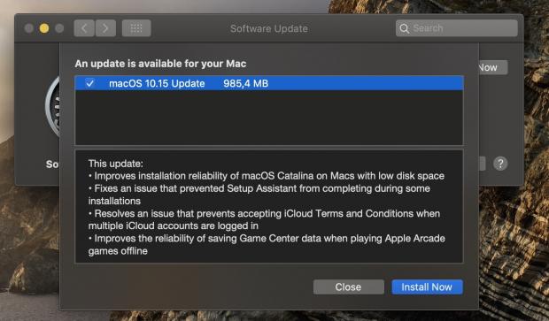 macOS Catalina 10.15 Update release notes