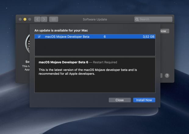 macOS Mojave 10.14 beta 6