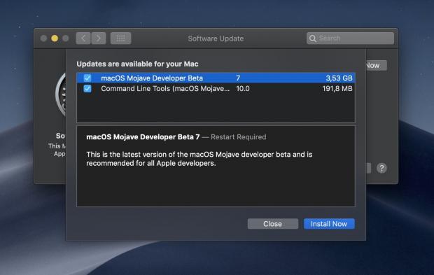 macOS Mojave 10.14 beta 7