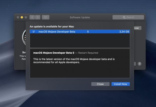 macOS Mojave 10.14 beta 5