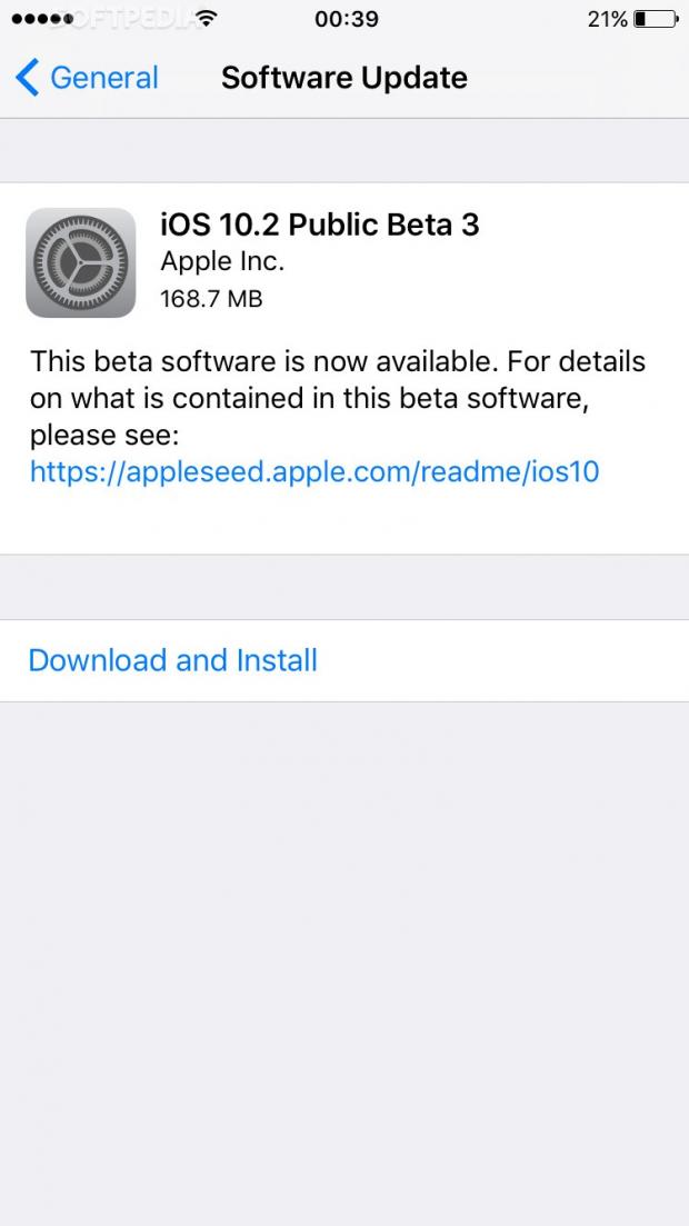 iOS 10.2 Public Beta 3