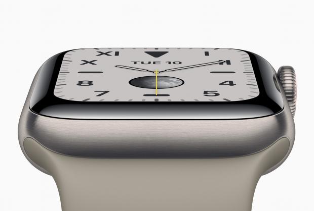 Apple Watch Series 5 with titanium case