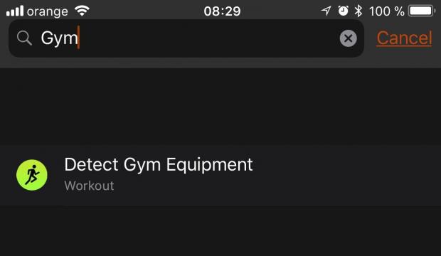 Detect Gym Equipment in Watch OS 4 GM