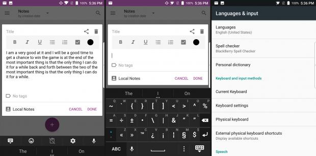 BlackBerry Keyboard settings, on-screen keys and nice story written with suggestions only