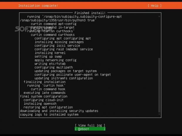 Ubuntu Server 20.04 LTS installer