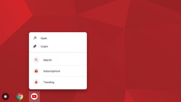 App shortcuts are being added for Android apps in Chrome OS