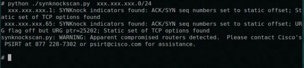 SYNful Knock Scanner in action